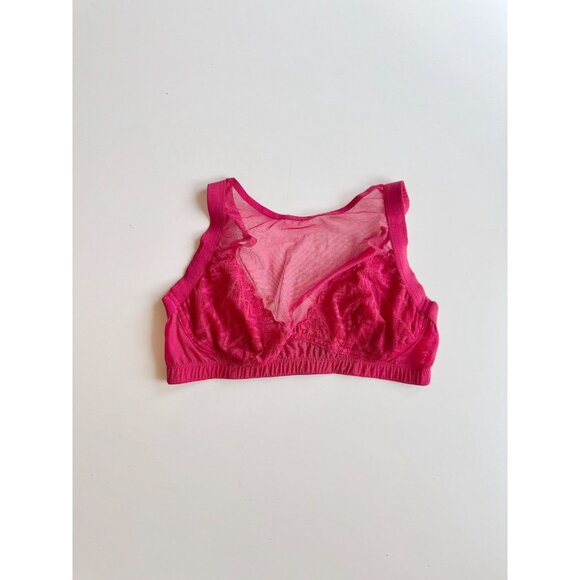 COSABELLA Kiera Mystic Red Sheer Mesh Lace High Neck Bralette Bra, Size M - Picture 4 of 12